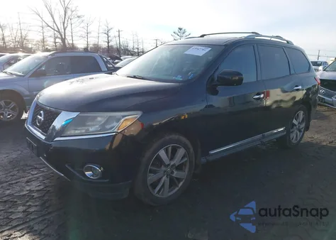 2014 Nissan Pathfinder Platinum из США, поврежденный, VIN 5N1AR2MM7EC677468